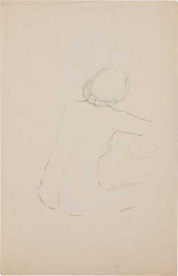 Неменова Герта Михайловна. Портрет Г.С. Улановой, на оборотной стороне портрет обнажённой Г.С. Улановой со спины